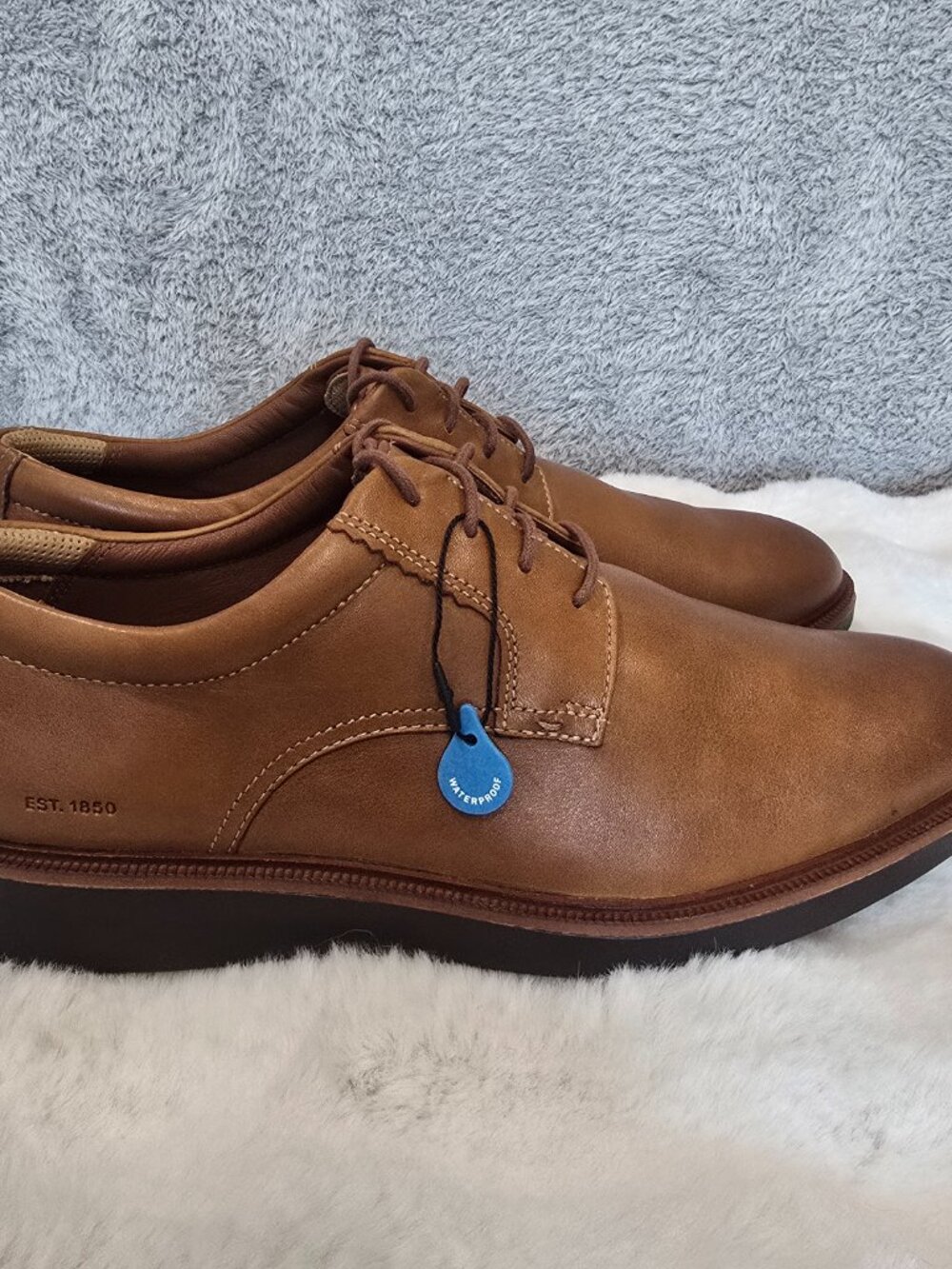 Johnston & Murphy Men's XC Parker Waterproof Oxford Tan Leather Size 10.5 M NEW